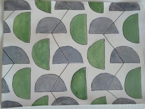 Lynne. Abstract wallpaper, watercolour and pen.